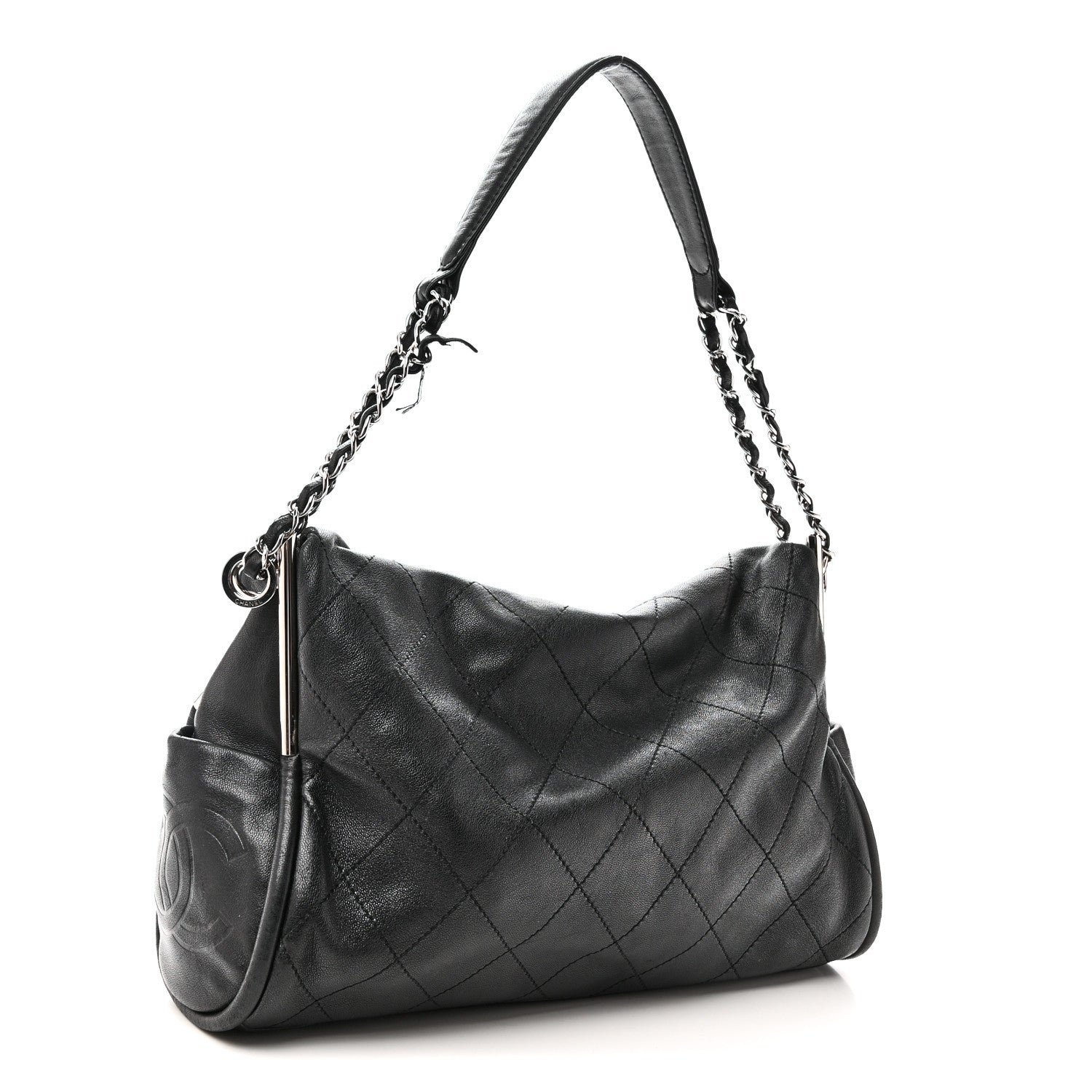 Chanel Lambskin Ultimate Soft Hobo Black 3 of 11