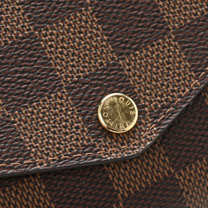 Louis Vuitton Damier Ebene Sarah Wallet NM Rose Ballerine 7 of 7