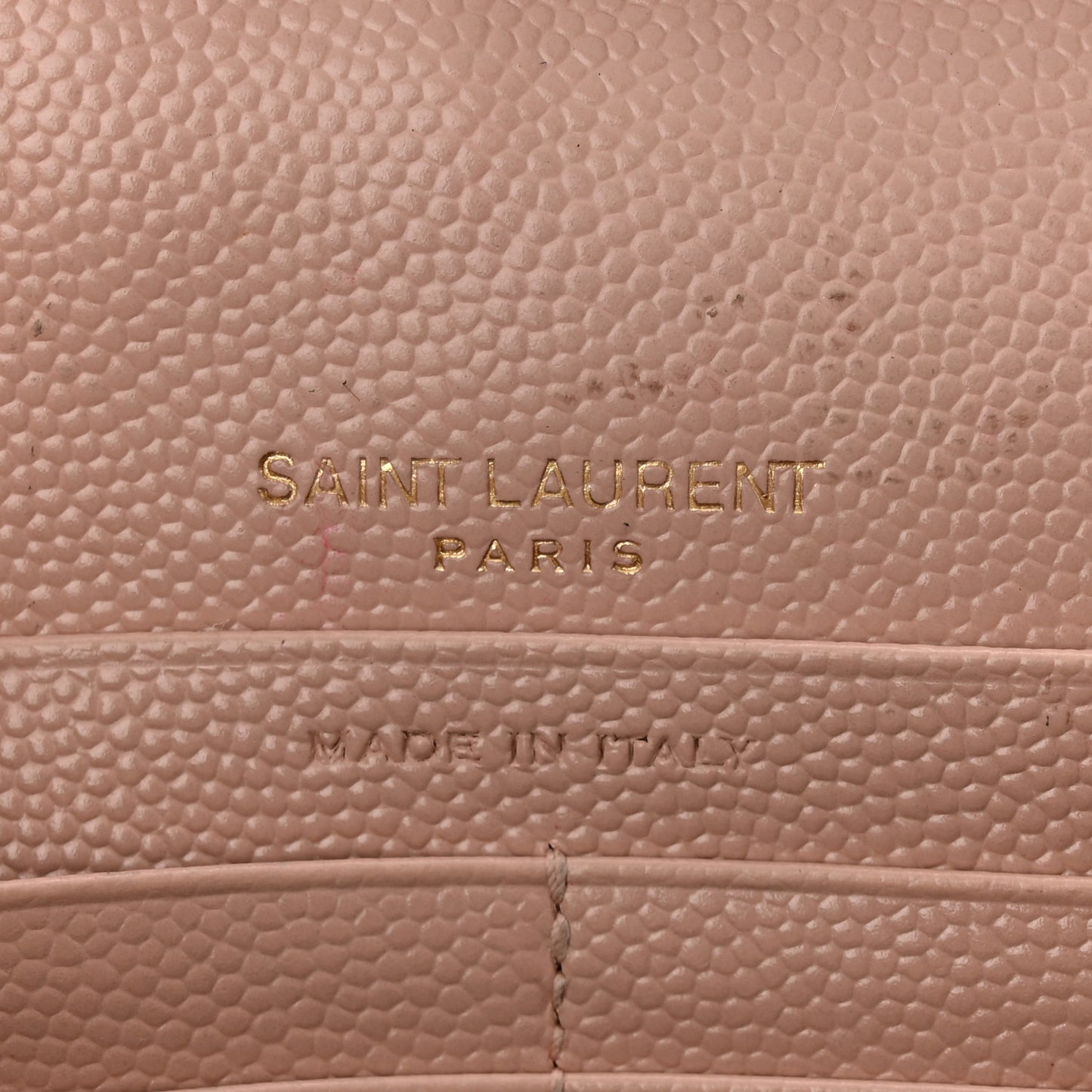 Grain De Poudre Matelasse Chevron Monogram Chain Wallet Pale Pink