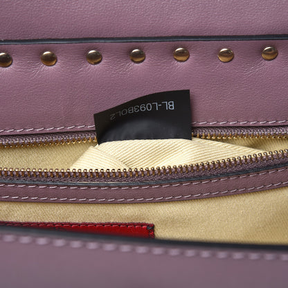 Valentino Garavani Calfskin Rockstud Single Handle Flap Bag Dark Mauve 7 of 11