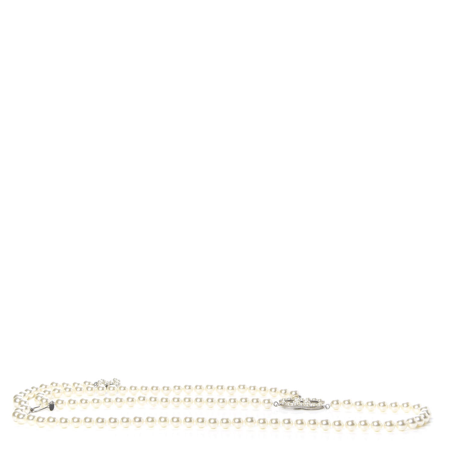 Chanel Pearl CC Double Strand Belt Silver 2 of 3