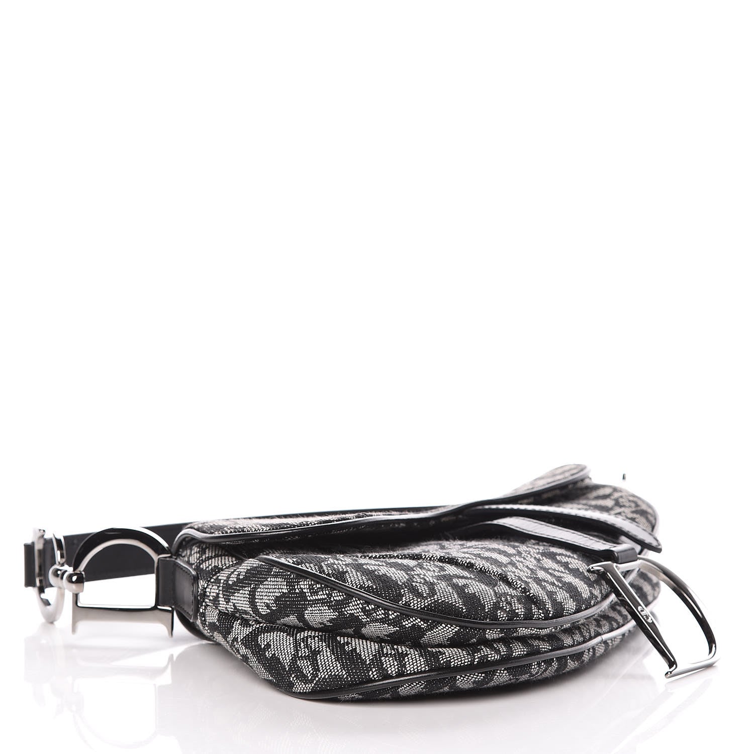 Christian Dior Monogram Saddle Bag Black 4 of 20