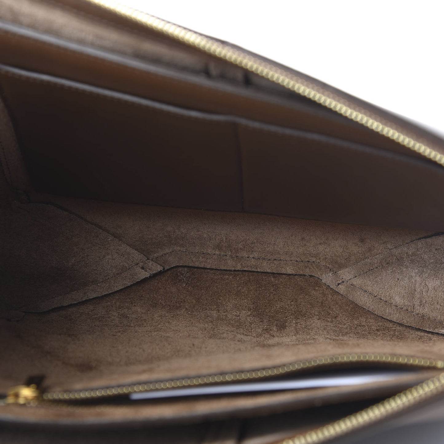 Natural Calfskin Tri-Fold Clutch on Chain Havana