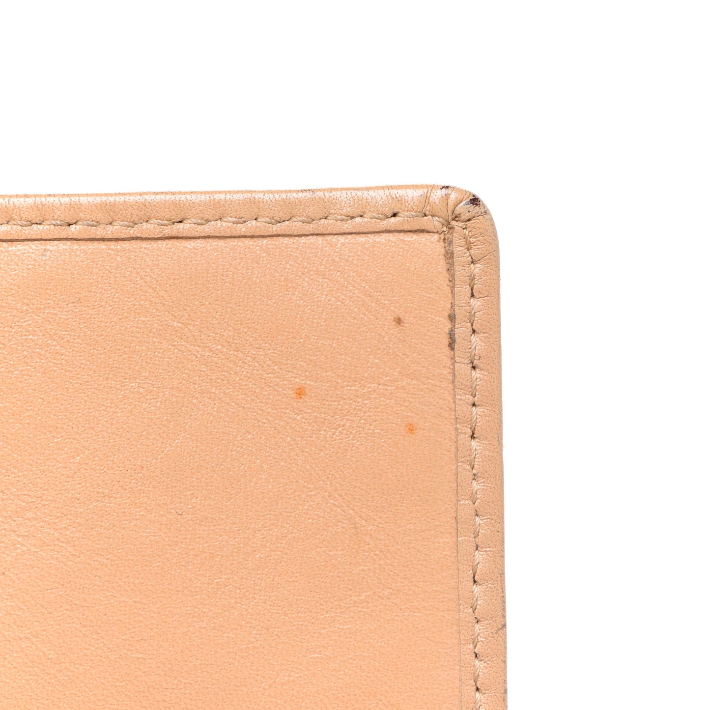 Calfskin Quilted Cambon Flap Wallet Beige