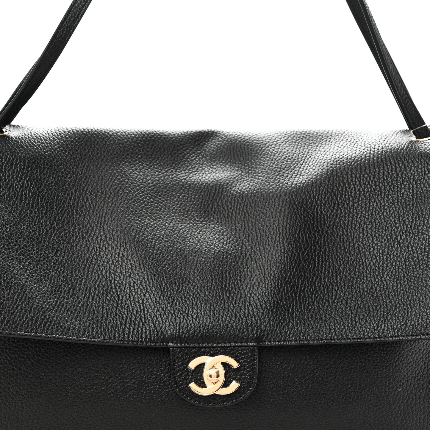 Grained Calfskin Souplissimo Maxi Flap Black