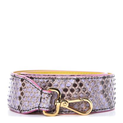 Fendi Shiny Python Vitello Dolce Strap You Purple Yellow 1 of 8
