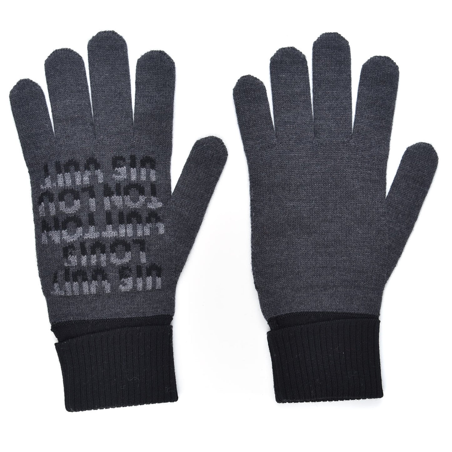 Wool Logo Gloves Grey