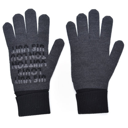 Louis Vuitton Wool Logo Gloves Grey 1 of 4