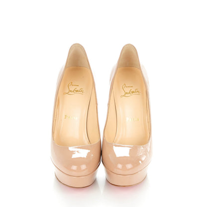 Christian Louboutin Patent Bianca 140 Pumps 37 Nude 2 of 8