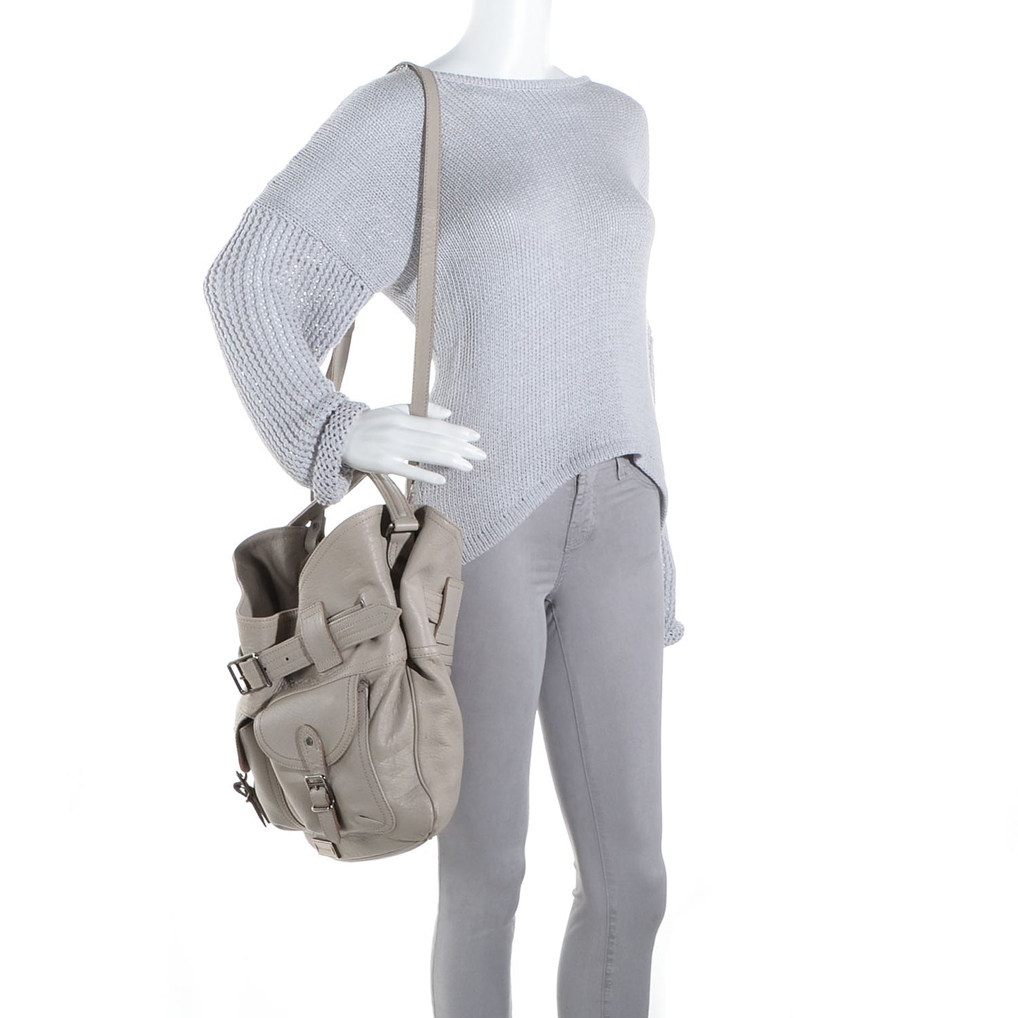 Leather Crompton Tote Grey
