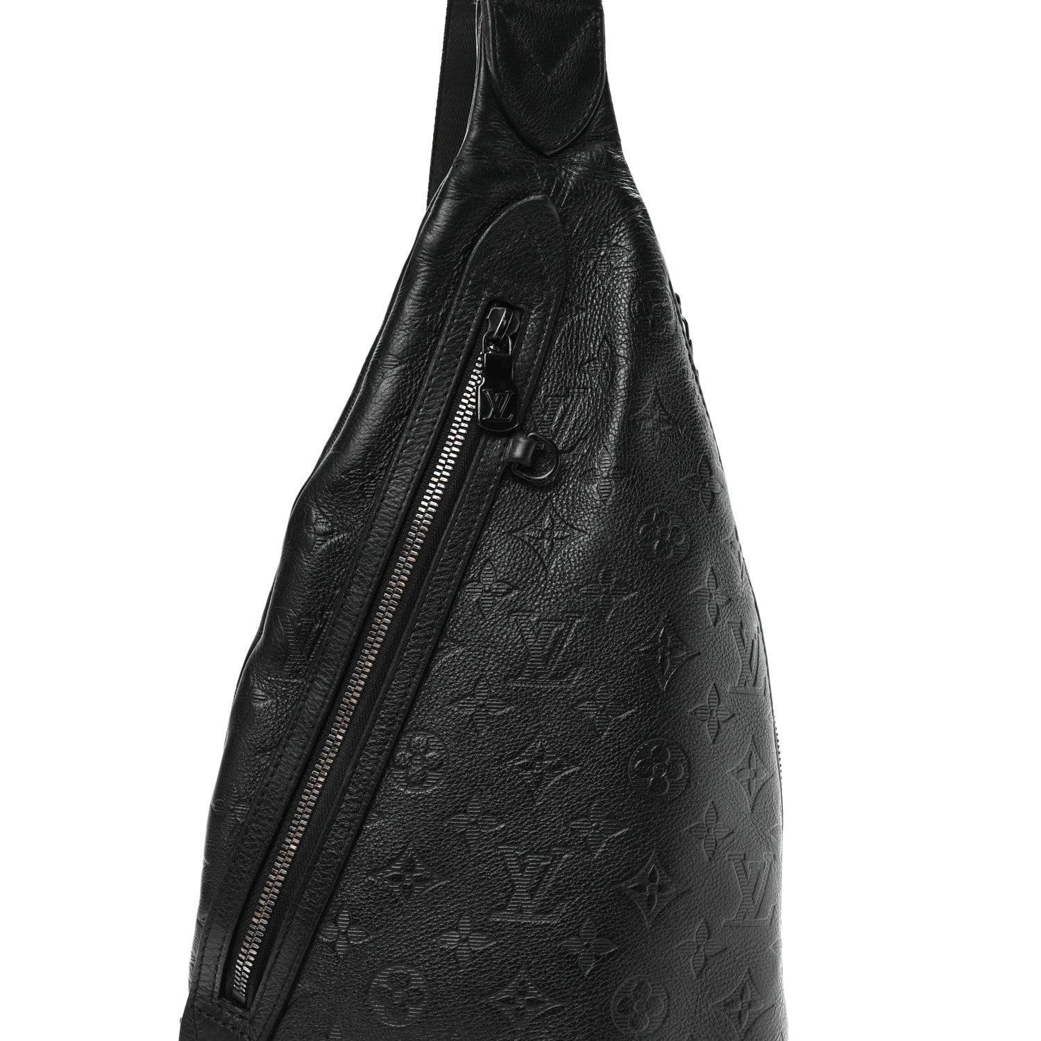 Louis Vuitton Calfskin Shadow Monogram Duo Slingbag Black 7 of 11