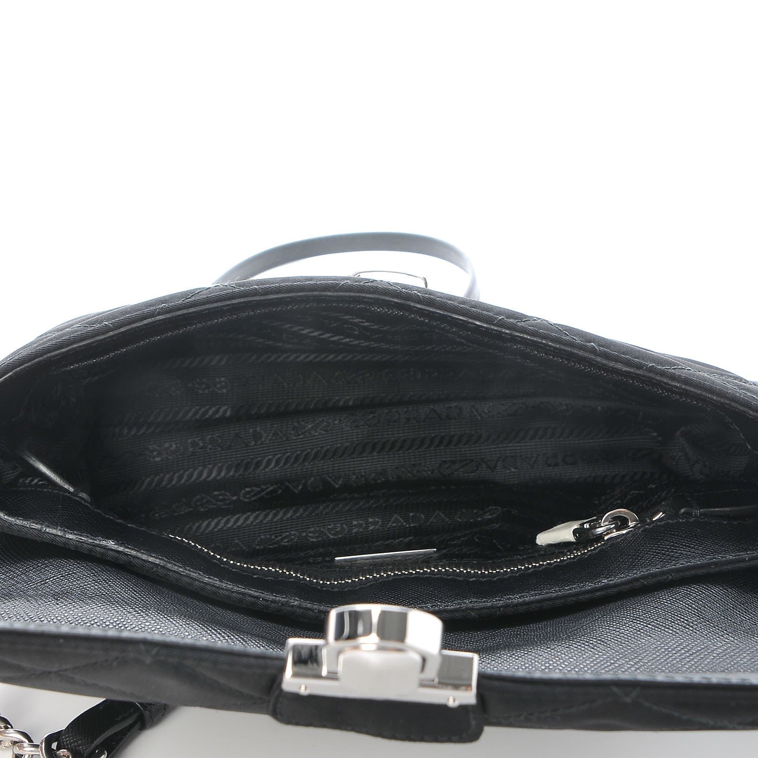Prada Nylon Tessuto Impuntu Quilted Flap Black 5 of 9