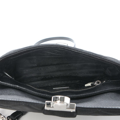 Prada Nylon Tessuto Impuntu Quilted Flap Black 5 of 9