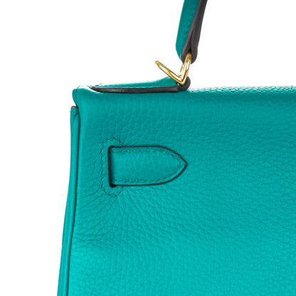 Hermes Taurillon Clemence Kelly Retourne 28 Bleu Paon 14 of 24