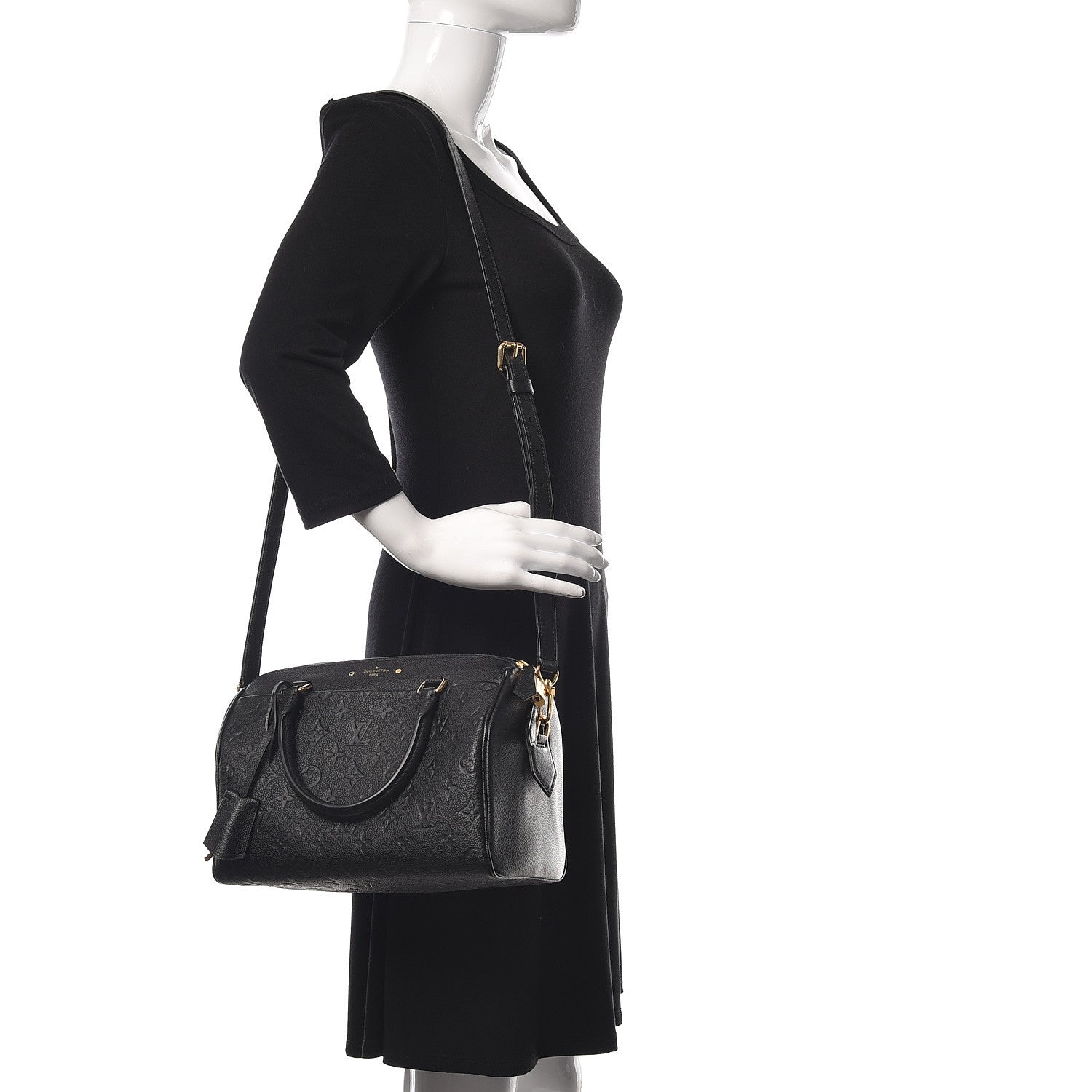 Louis Vuitton Empreinte Speedy Bandouliere 25 NM Black 2 of 16