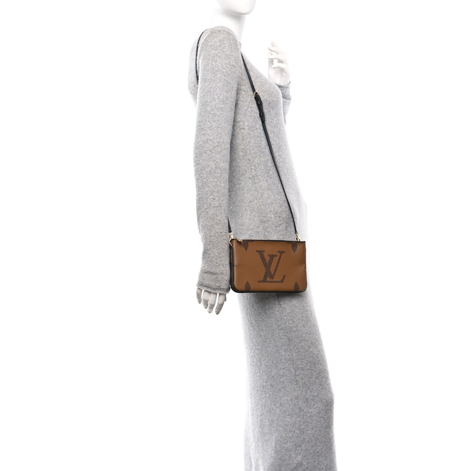 Louis Vuitton Reverse Monogram Giant Double Zip Pochette 2 of 10