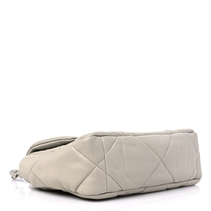 Chanel Lambskin Quilted Medium Chanel 19 Flap Light Grey 4 of 10