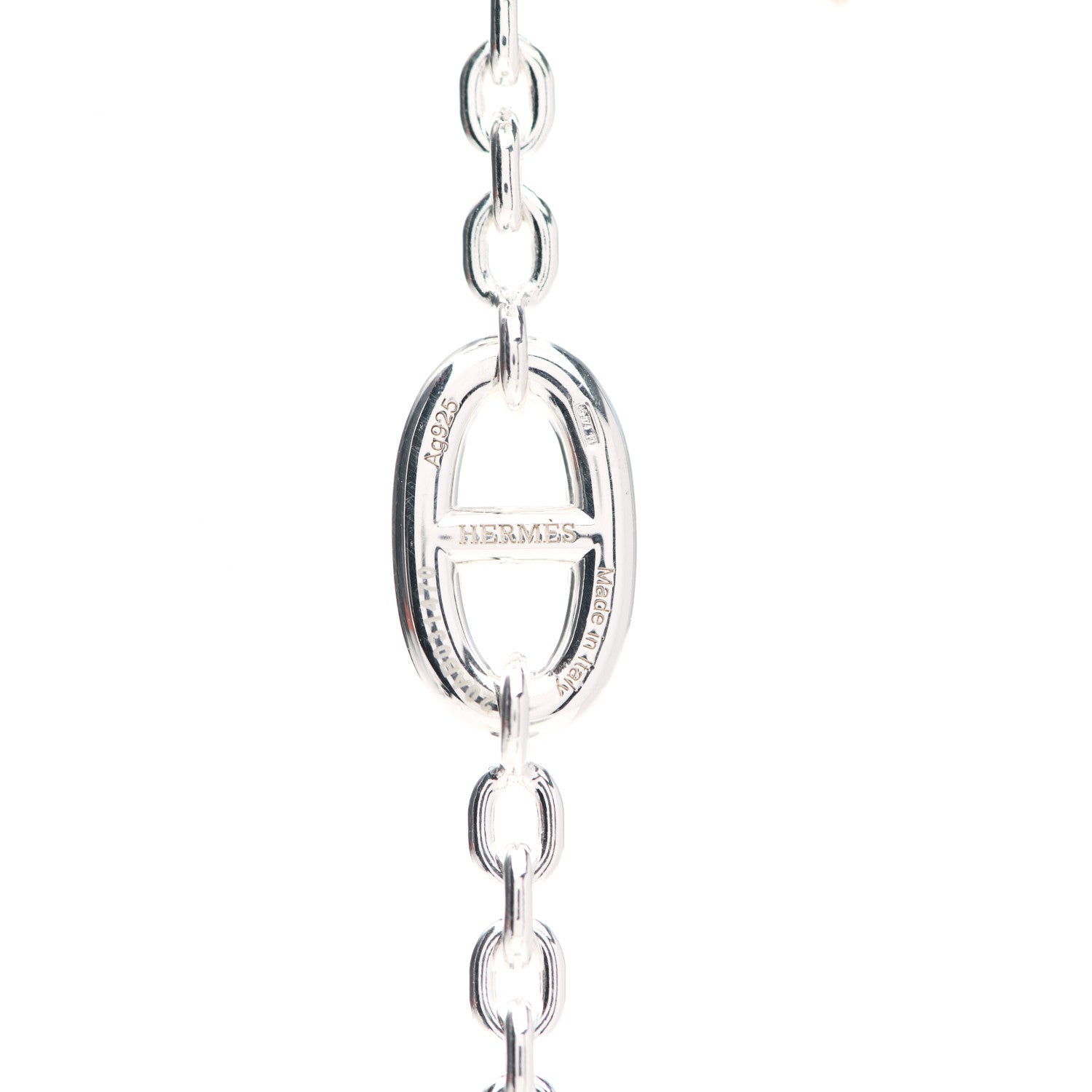Hermes Sterling Silver Farandole Necklace 160 4 of 5