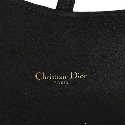 Christian Dior Grained Calfskin Saddle Chain Wallet Pouch Black 6 of 7