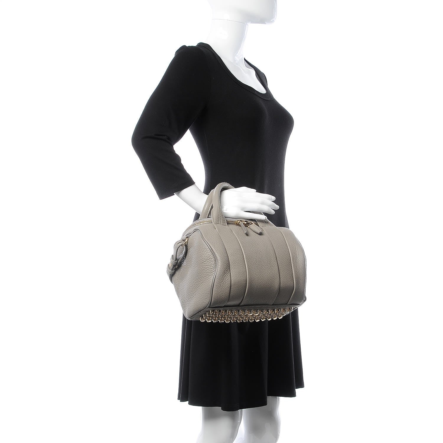Alexander Wang Pebbled Lambskin Rockie Oyster 10 of 15