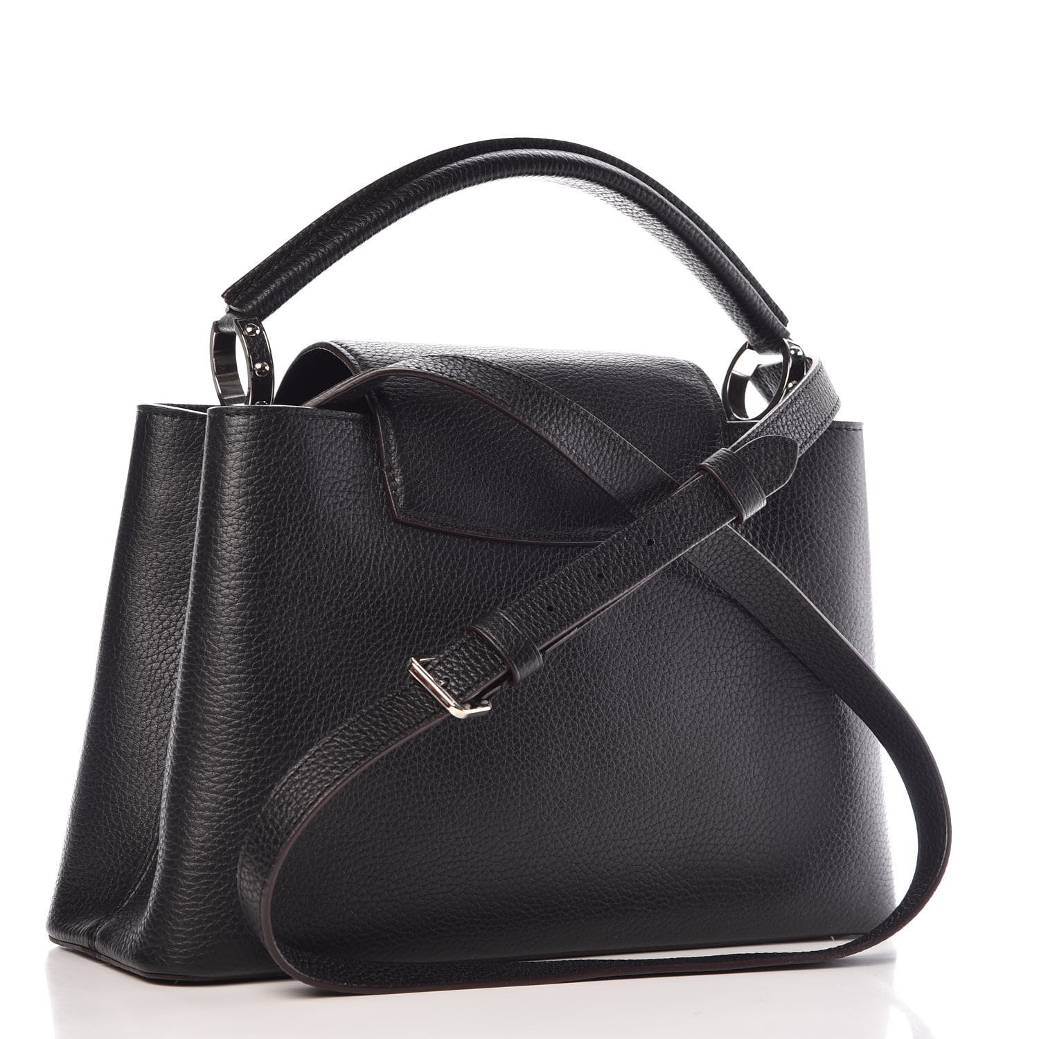 Louis Vuitton Taurillon Capucines PM Black 3 of 8