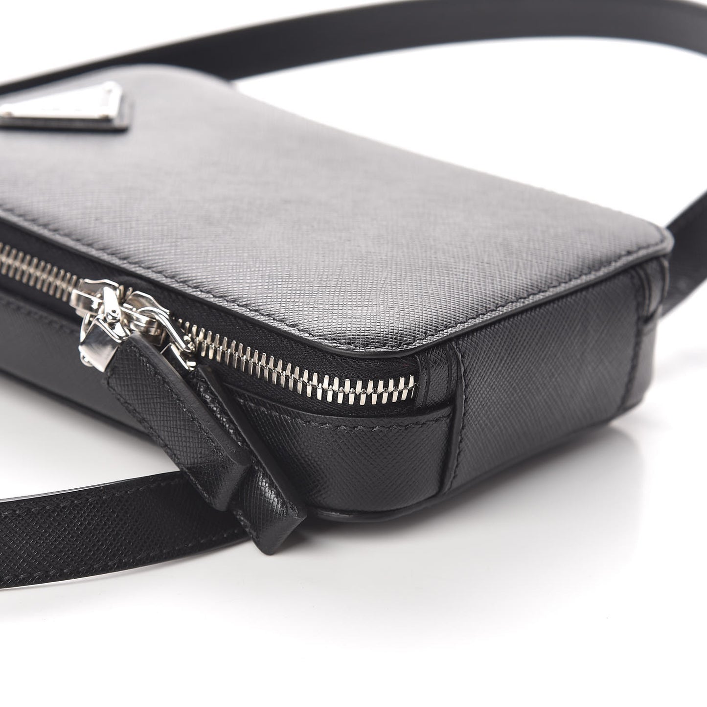 Saffiano Harness Crossbody Bag Black