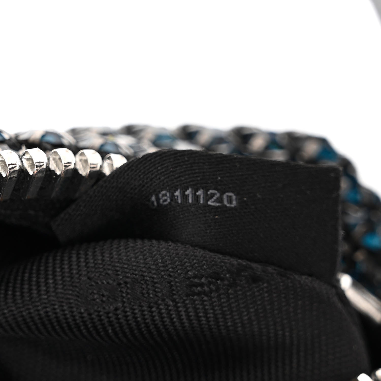 Alexander Wang Mesh Crystal Rhinestone Mini Heiress Pouch Navy 8 of 11