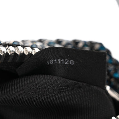 Alexander Wang Mesh Crystal Rhinestone Mini Heiress Pouch Navy 8 of 11