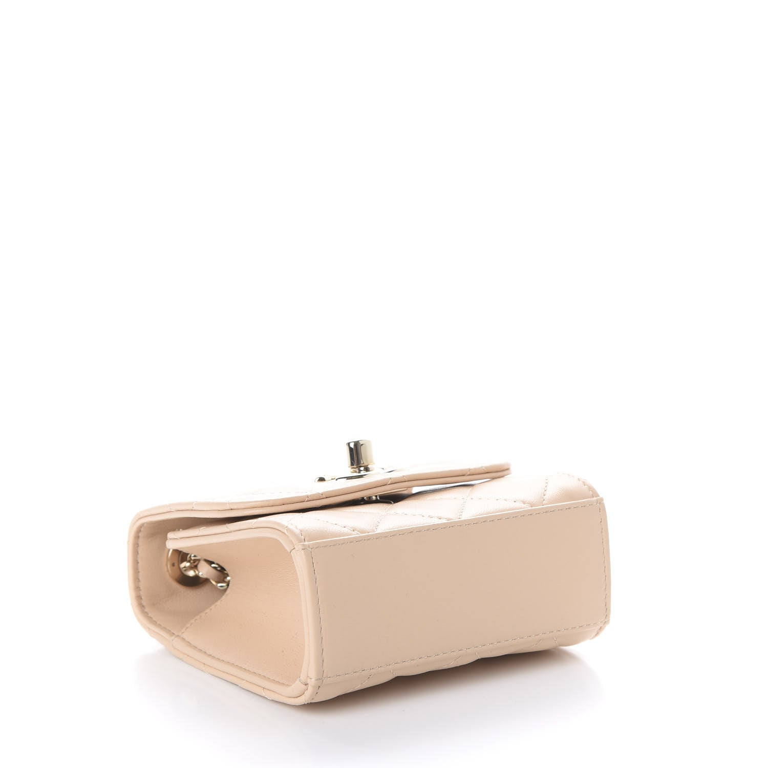 Chanel Lambskin Quilted Mini Trendy CC Clutch With Chain Beige 3 of 10
