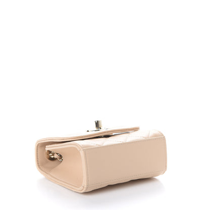 Chanel Lambskin Quilted Mini Trendy CC Clutch With Chain Beige 3 of 10