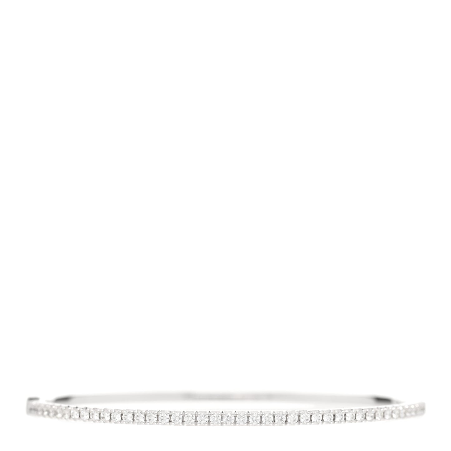 18K White Gold Diamond Metro Bangle Bracelet