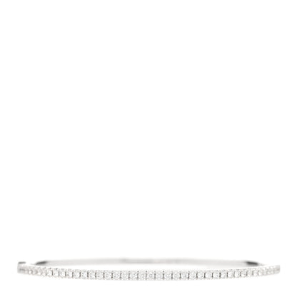 Tiffany 18K White Gold Diamond Metro Bangle Bracelet 1 of 3