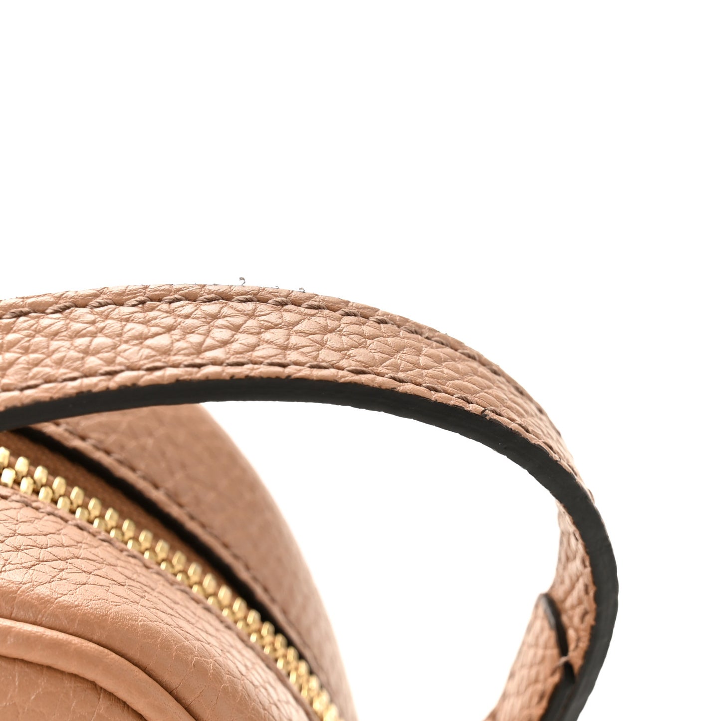 Pebbled Calfskin Small Soho Disco Bag Rose Beige