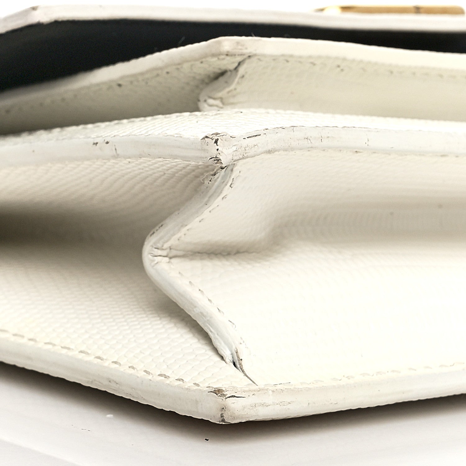 Balenciaga Patent Calfskin Lizard Embossed XS Sharp Top Handle Bag White 9 of 19
