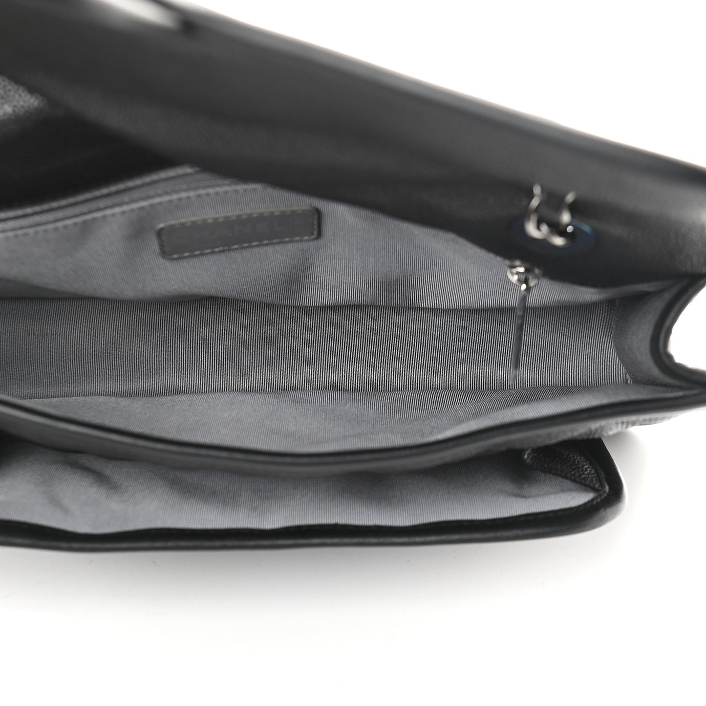 Caviar Quilted Medium French Riviera Flap Black