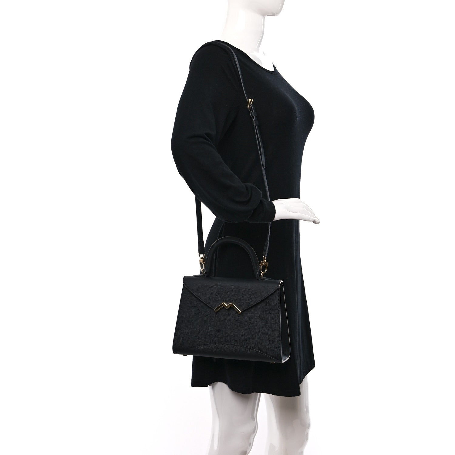 Moynat Carat Calfskin Gabrielle PM Black 2 of 10