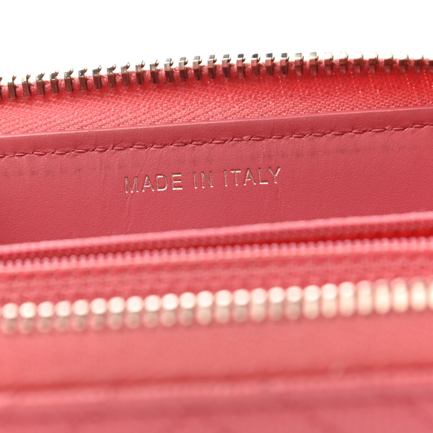 Chanel Caviar Chevron Large Gusset Zip Around Wallet Pink 7 of 9