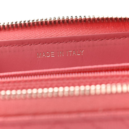Chanel Caviar Chevron Large Gusset Zip Around Wallet Pink 7 of 9