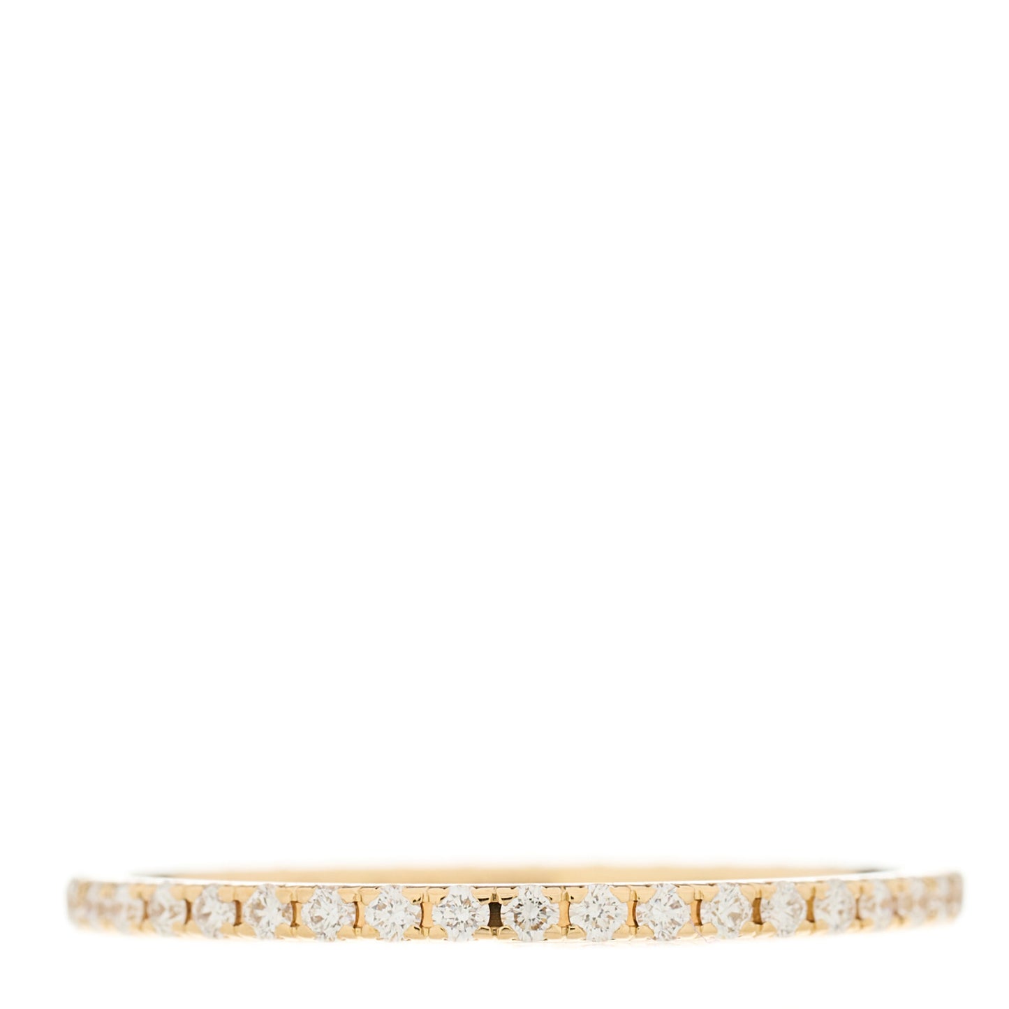 18K Yellow Gold Diamond 1.25mm Felicite Wedding Band Ring 51 5.75