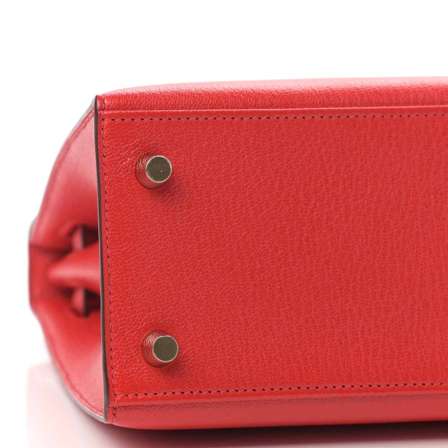 Chevre Mysore Horseshoe Kelly Sellier 25 Rouge De Coeur Gold