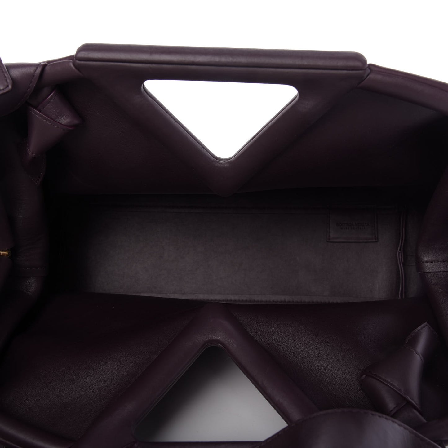 Calfskin Medium The Point Triangle Bag Grape
