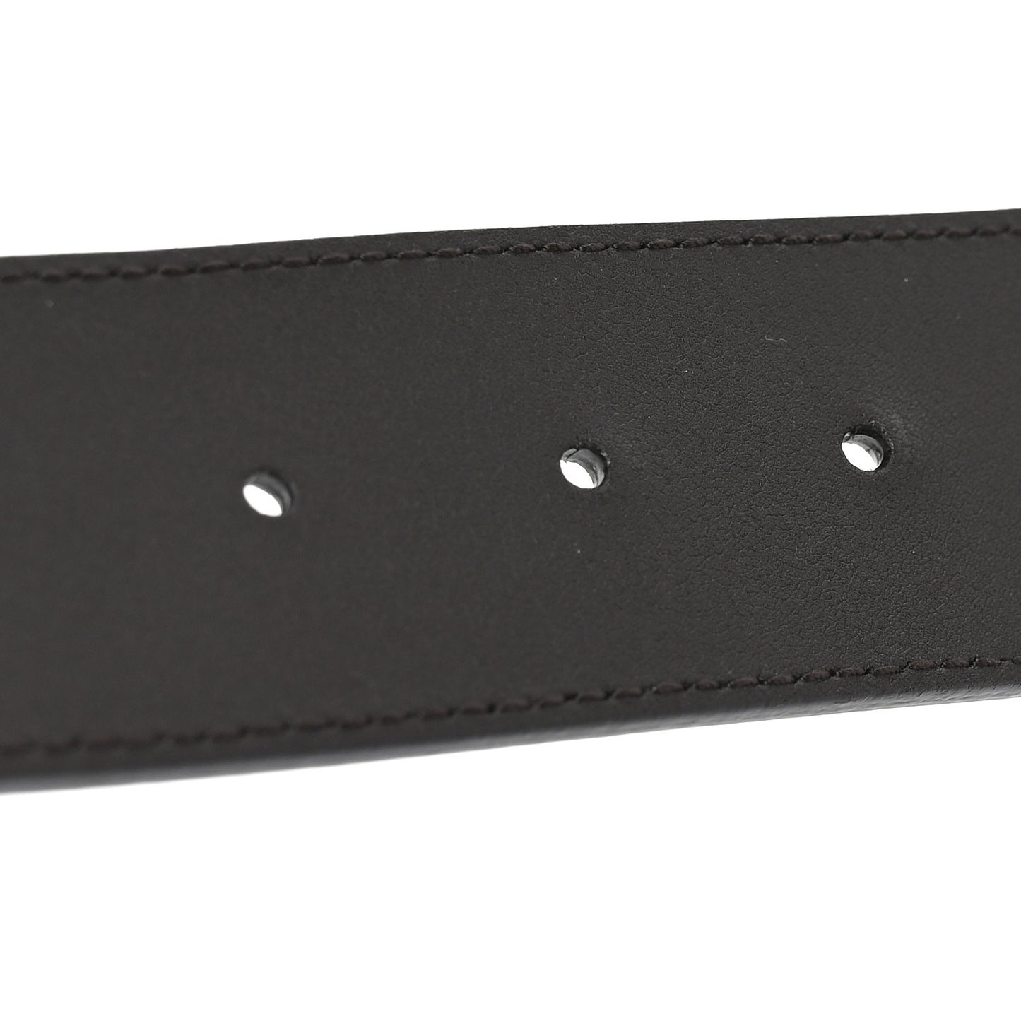 Textured Dollar Calfskin Double G 40mm Belt 85 34 Dark Cocoa