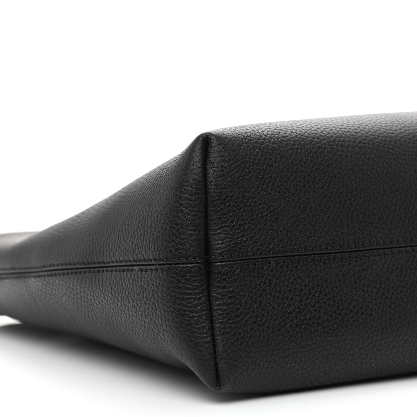 Calfskin Logo Embossed Medium Ardwell Tote Black