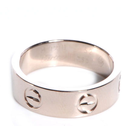 Cartier 18K White Gold 5.5mm LOVE Ring 52 6 1 of 5