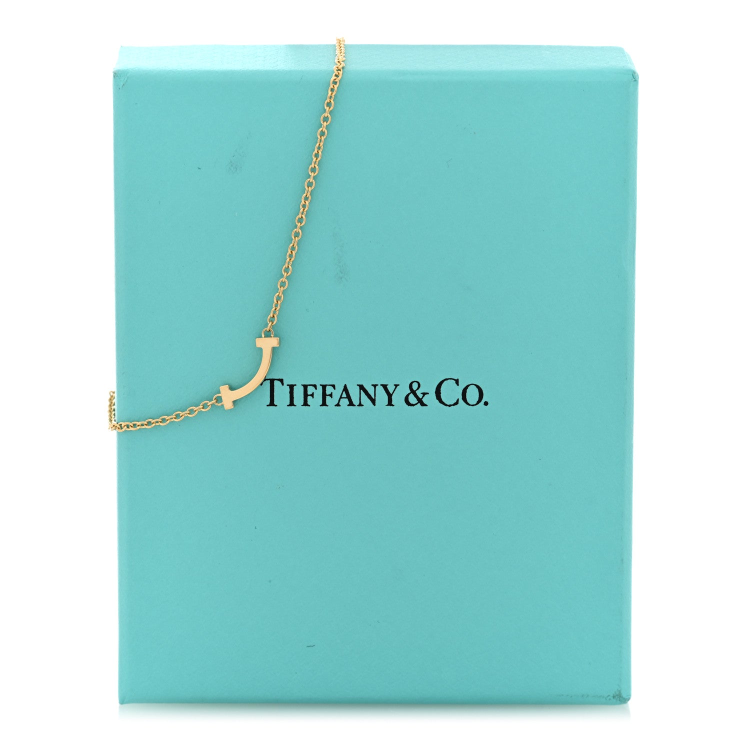 Tiffany 18K Yellow Gold Mini T Smile Bracelet 4 of 4