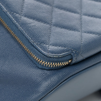 Chanel Caviar Quilted Business Affinity Backpack Blue 12 of 16