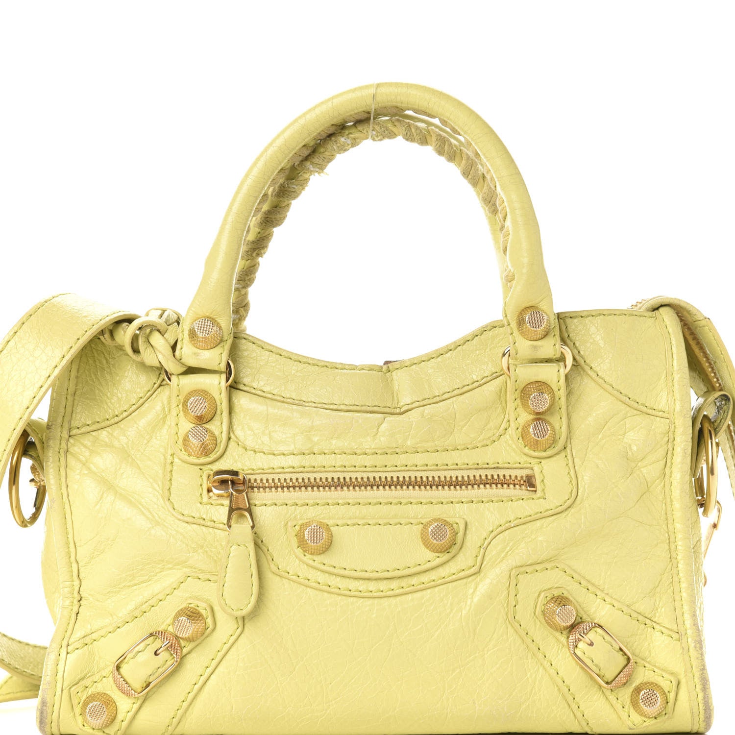 Balenciaga Agneau Giant 12 Gold Hardware Mini City Jaune Citronnade 16 of 18