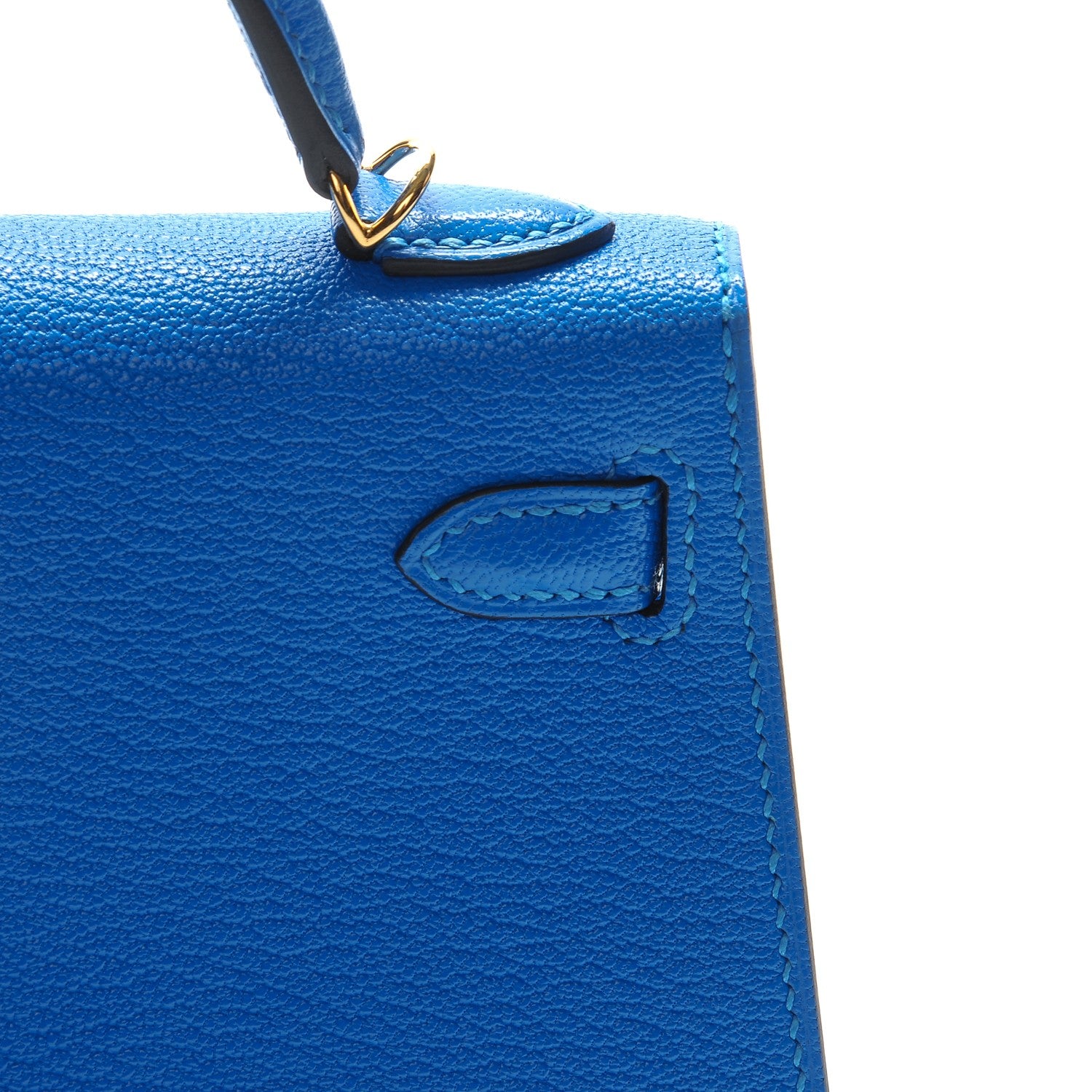 Hermes Chevre Mysore Mini Kelly Sellier 20 Bleu Hydra 9 of 22
