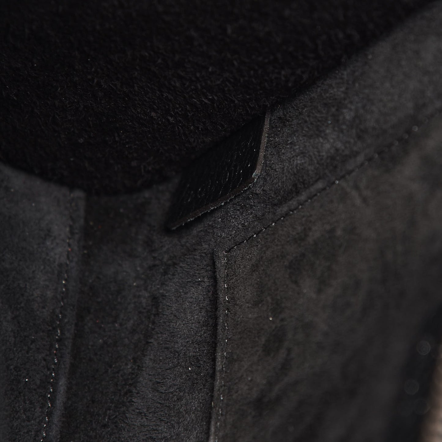 Drummed Calfskin Nano Luggage Black