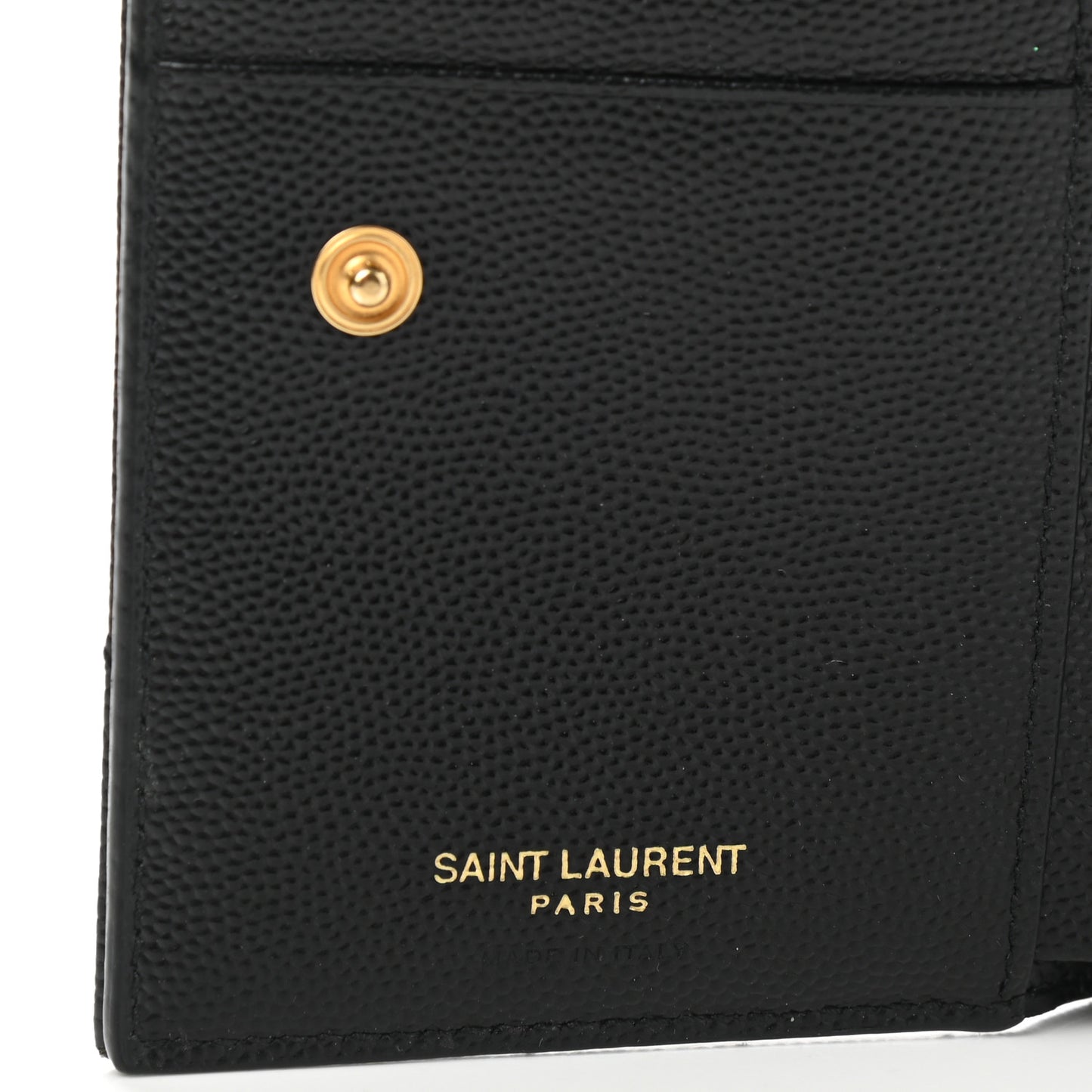 Grain De Poudre Matelasse Chevron Monogram Zipped Two-Part Wallet Black